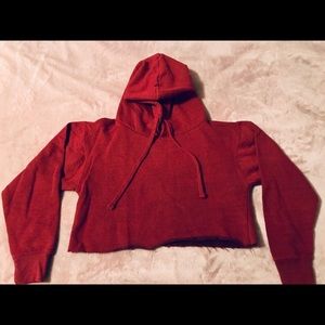 Fashion Nova Tops - Red cropped hoodie Fashion Nova Tops - Red cropped hoodie